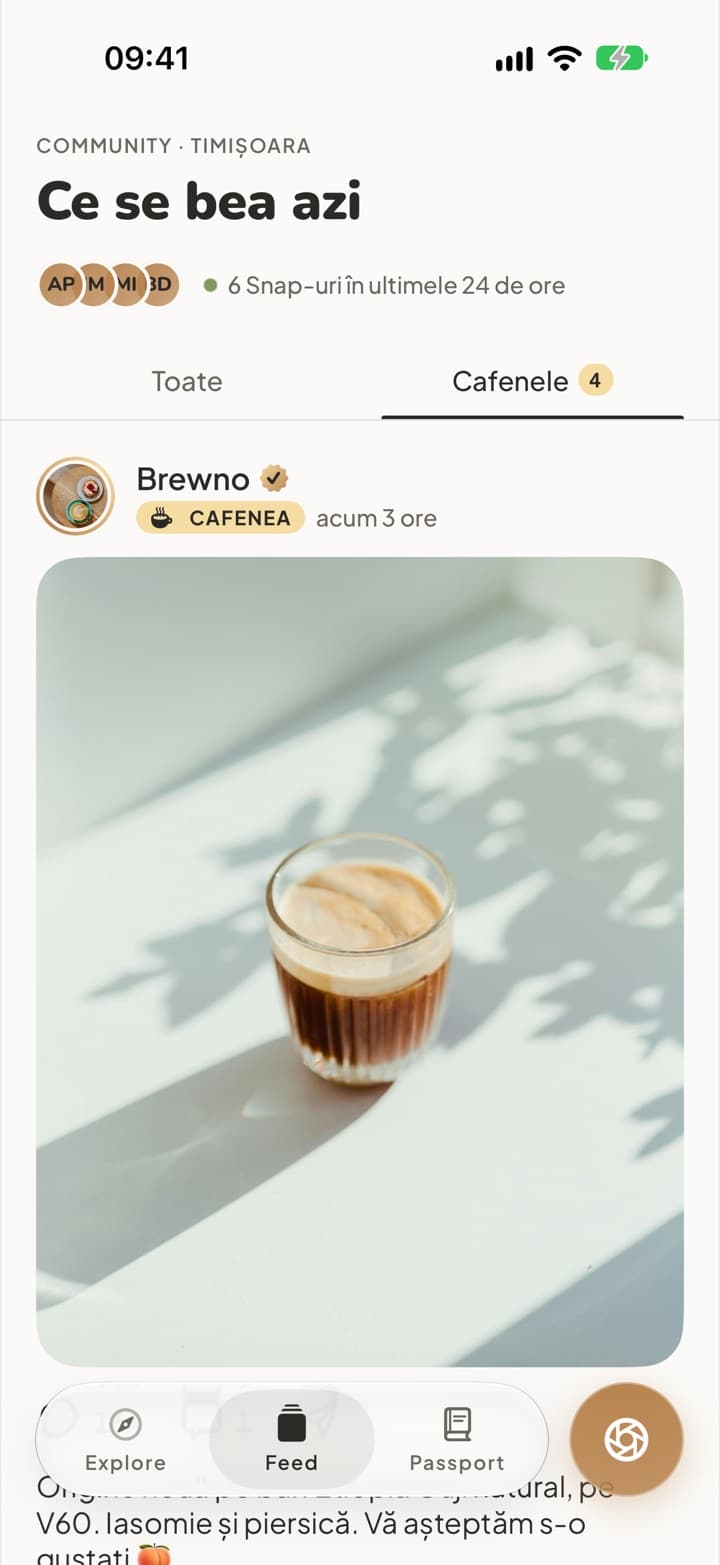 Feed-ul cu noutățile de la cafenele